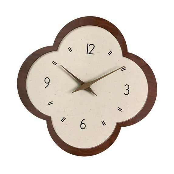 Baoblaze Wall Clock Creative Design Modern Wall Hanging Clock for Cafe Office Kitchen Flower Shape
