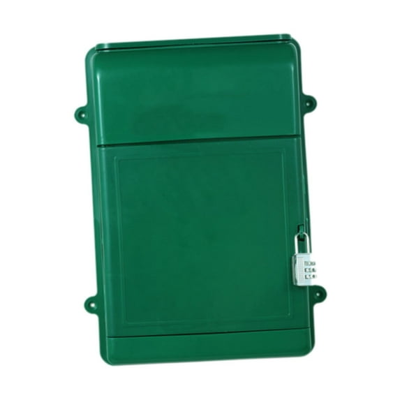 Baoblaze Wall Hanging Mailbox Post Box Letter Box for Customer Center Community Walls Green