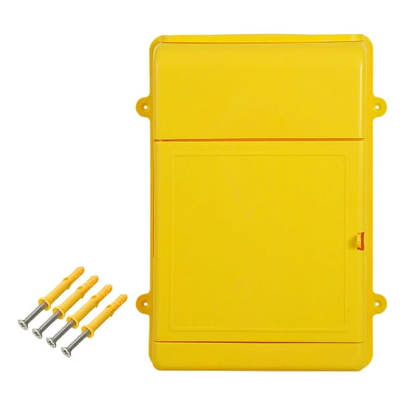 Baoblaze Wall Hanging Mailbox Post Box Versatile Drop Box for Home Office Lightweight Yellow