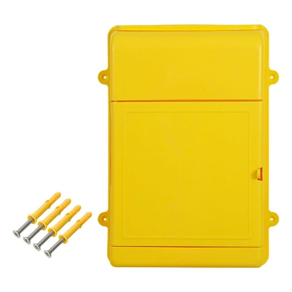 Baoblaze Wall Hanging Mailbox Post Box Versatile Drop Box for Home Office Lightweight Yellow