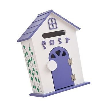 Baoblaze Wall Mount Mail Wooden Post Box Collection Box Decorative Mail Box