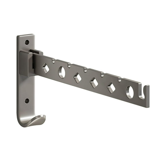 Baoblaze Wall Mounted Hanger,Clothing Closet Storage Organizer,Folding Punch ,Laundry