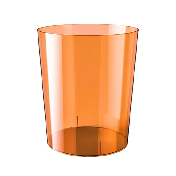 Baoblaze Waste Paper Basket Clear Minimalist Trash Can for Dressing Table Office Home Brown M