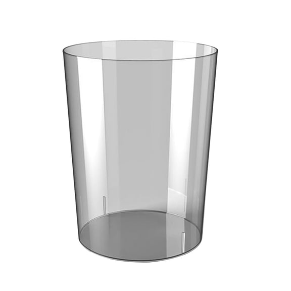Baoblaze Waste Paper Basket Clear Minimalist Trash Can for Dressing Table Office Home Gray M