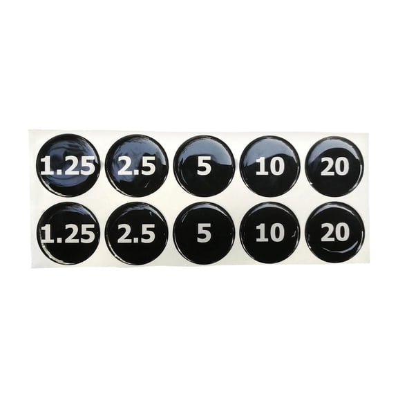 Baoblaze Weight Stack Labels Black Background White Number Stickers for Fitness Equipment