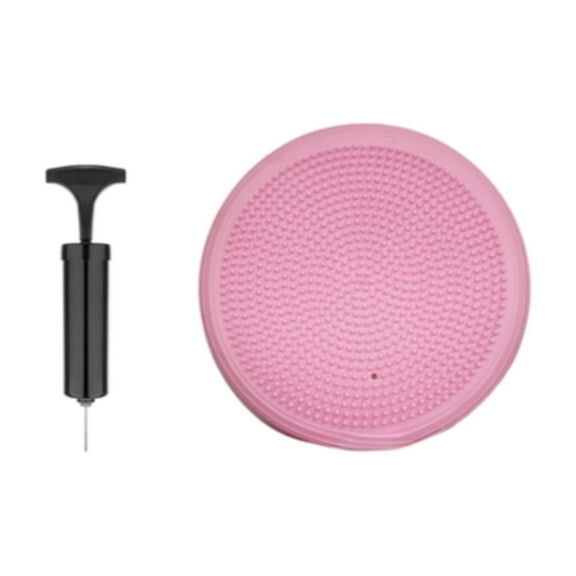 Baoblaze Wobble Cushion Inflatable Stability Disc with Inflation Pump Stability Board Pink