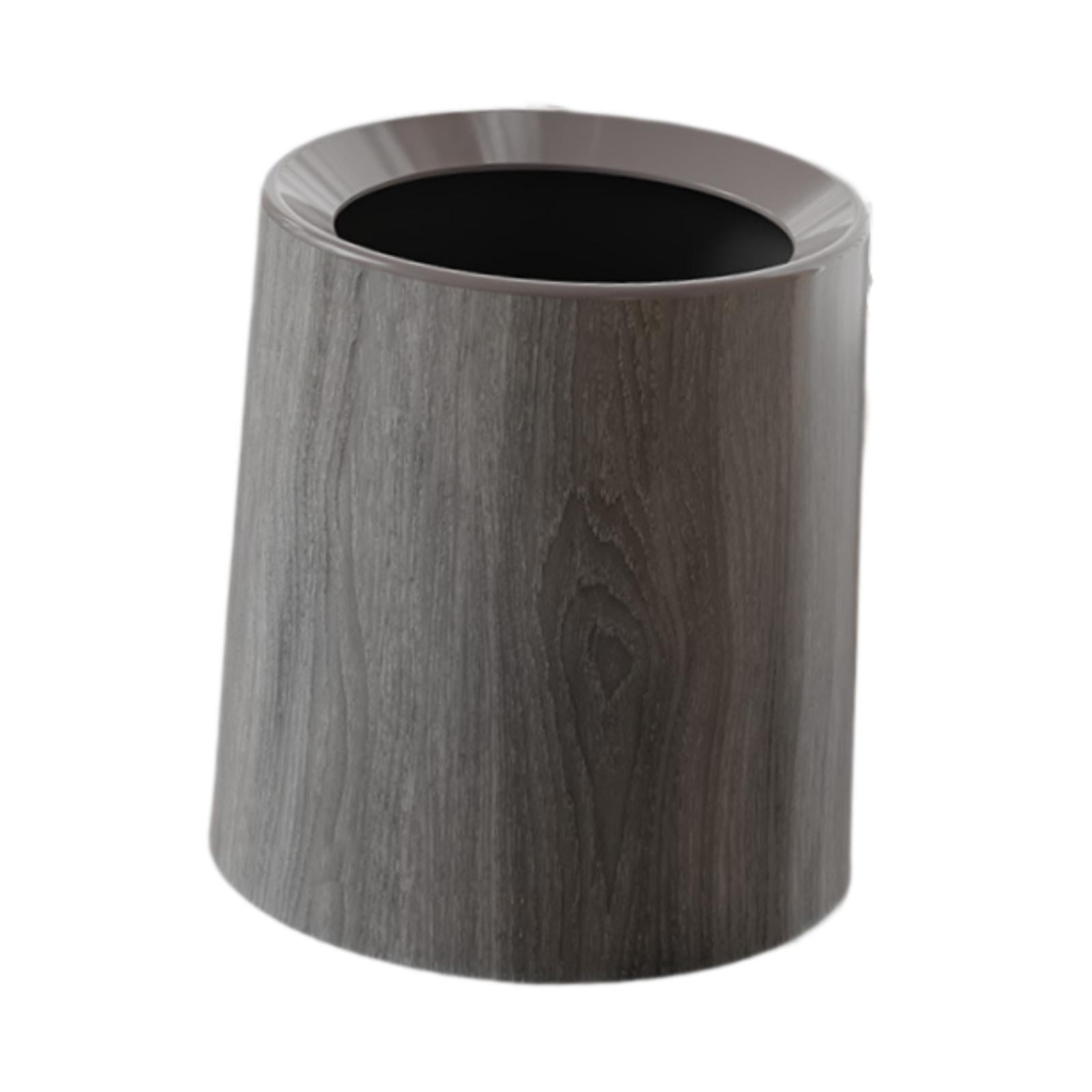 Baoblaze Wood Grain Trash Can Room Aesthetic Home for Kitchen Toilet ...