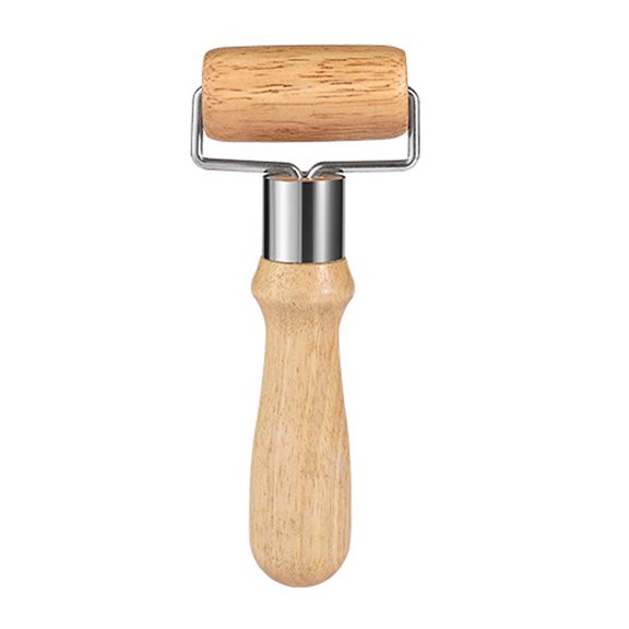 Baoblaze Wooden Rolling Pin T Shape Non-stick Pastry Roller for Breads Pasta Cookies Small