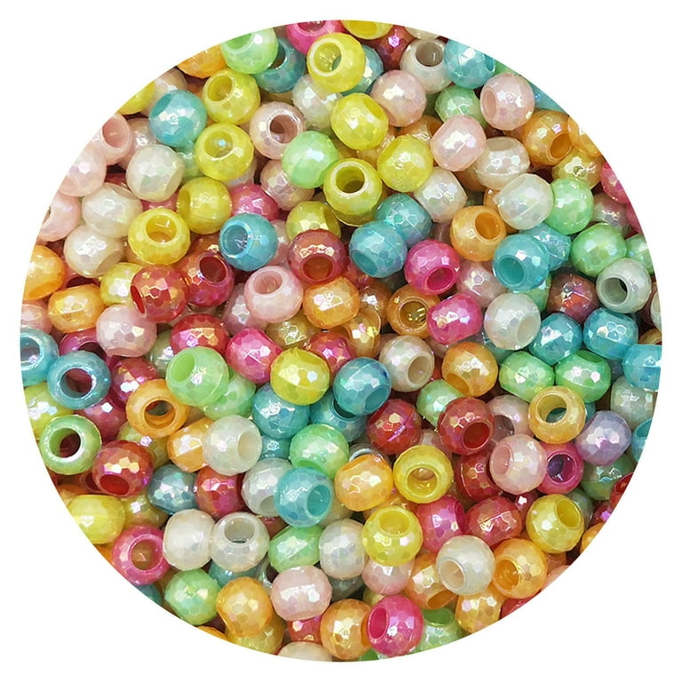 Baocc Accessories Beads Glitter Beads Hair Beads Craft Beads Children's  Multicolor Beads Diy Beads Bracelet Beads Craft Beads Bracelets Light Blue  