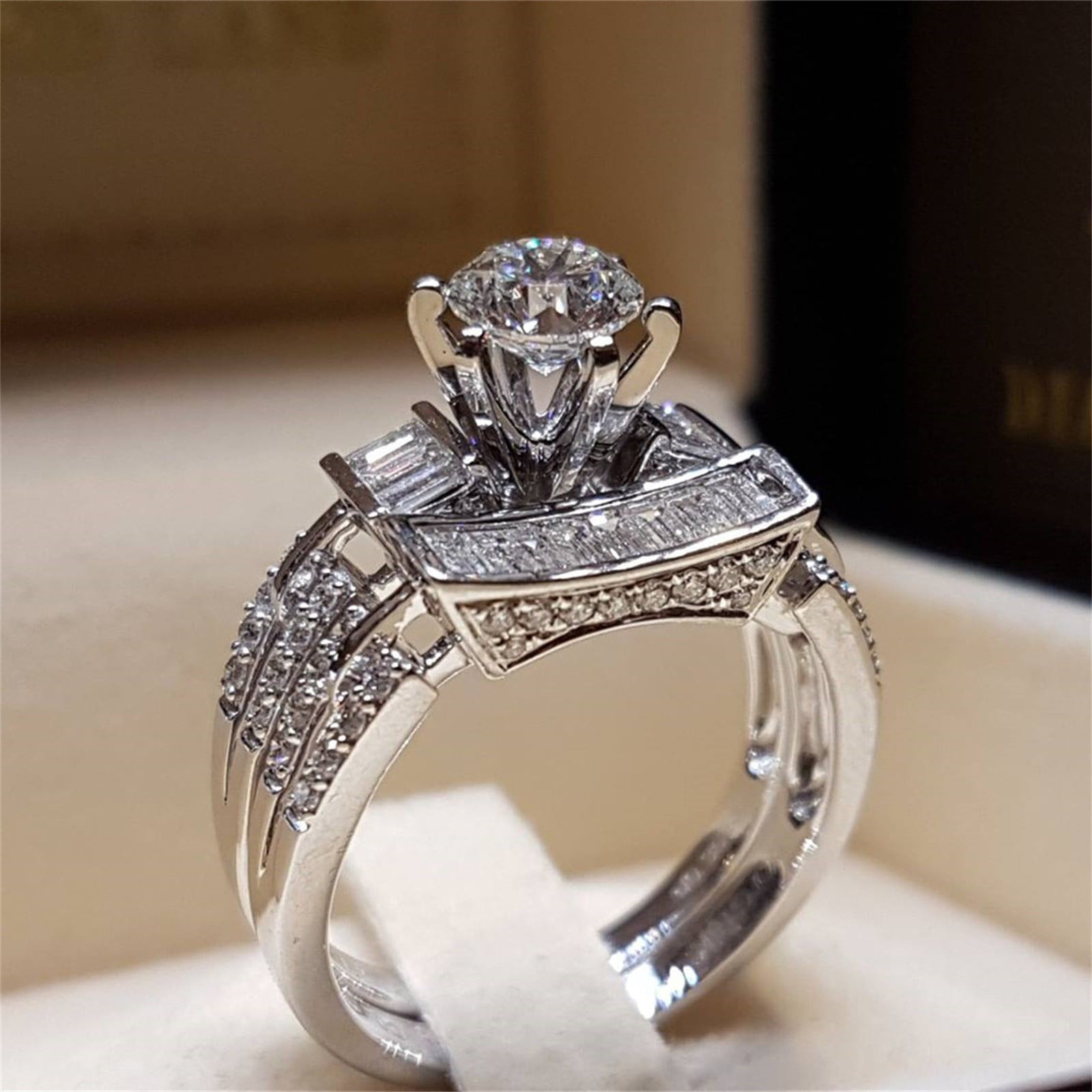 Baocc Accessories Creative Diamond Wear Kle Ring Fashion Valentine s Rose Diamond Stacked Ringcan Ringnew Women s Be Ring Ring Ring to Rose Day Rings