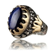 Baocc Accessories Diamond Ringdiamond Ring Ring Ring Gift Diamond Gemstone Vintage Big Shape Ring Saphire Large Blue Round Ring Ring Ring Rings Rings A