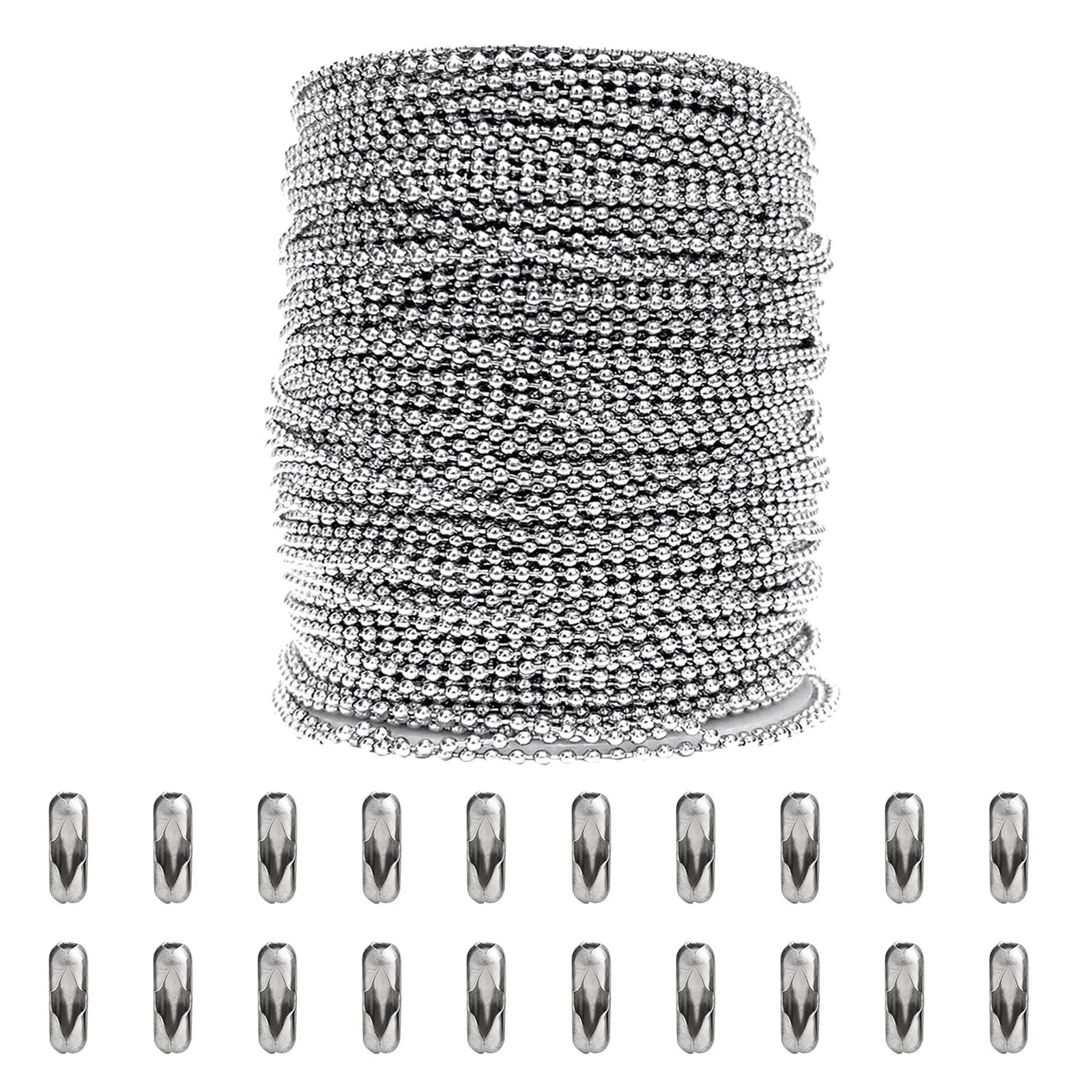  [33 Ft] Stainless Steel Paperclip Chains Roll, 3mm