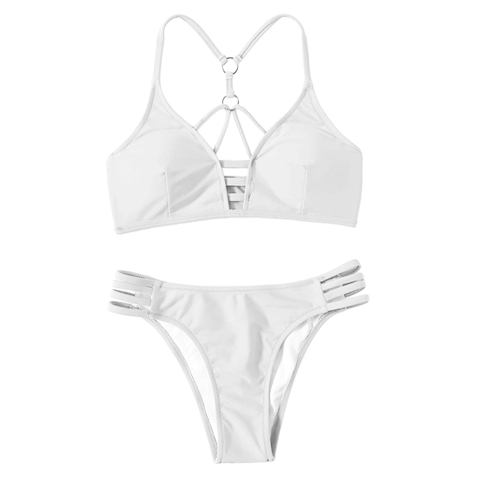 Baocc Bikini Sets for Women Women Bikini Set Solid Color Sexy Triangle