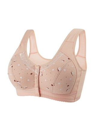 Mlqidk Bras for women no underwire Women's Plus Size Bra Post-Surgery Bra  Sexy Bra Breathable Comfortable Underwear Vest,Pink 40 