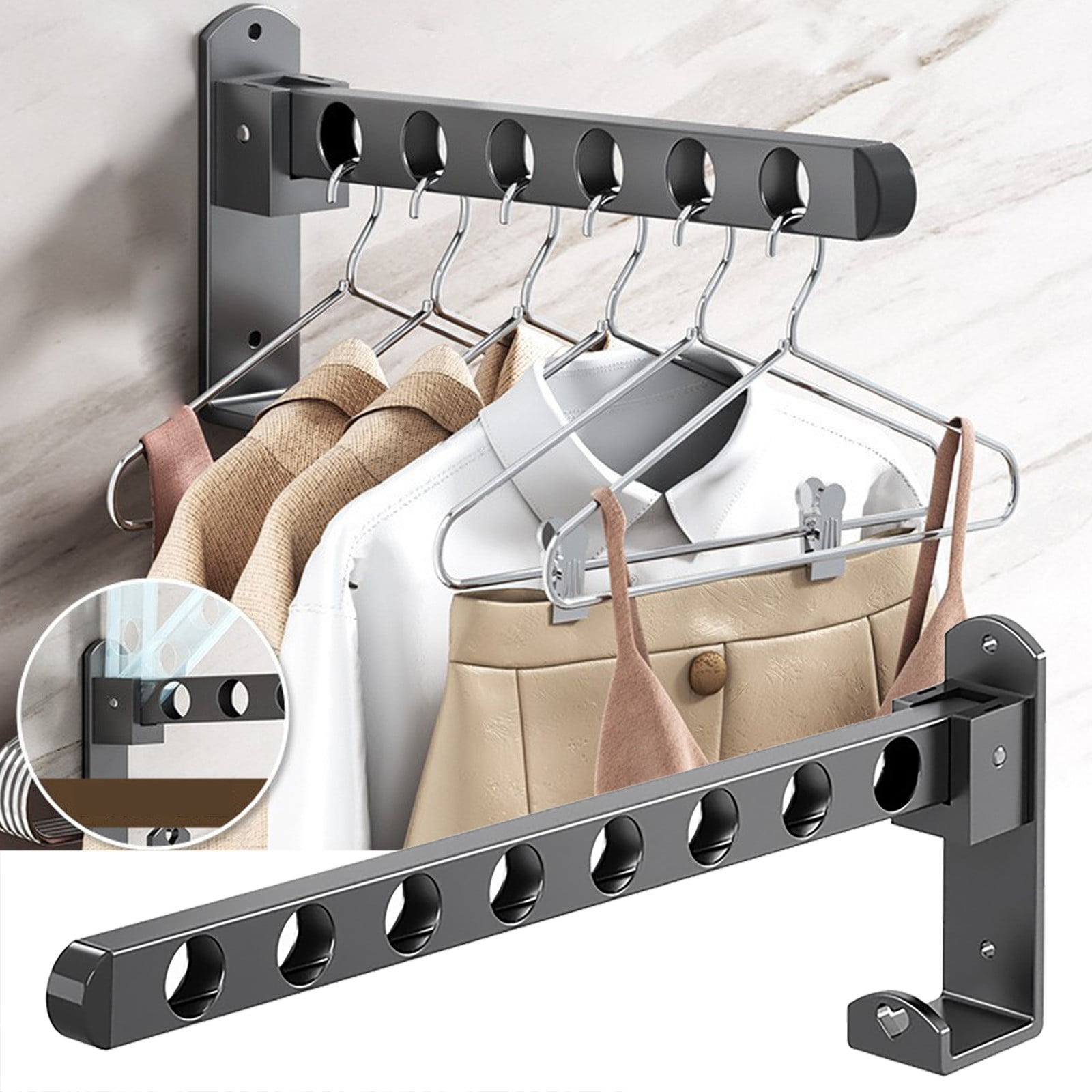 Baocc Creative Stacked Clothes Hanger Wall Mounted Wall Without ...