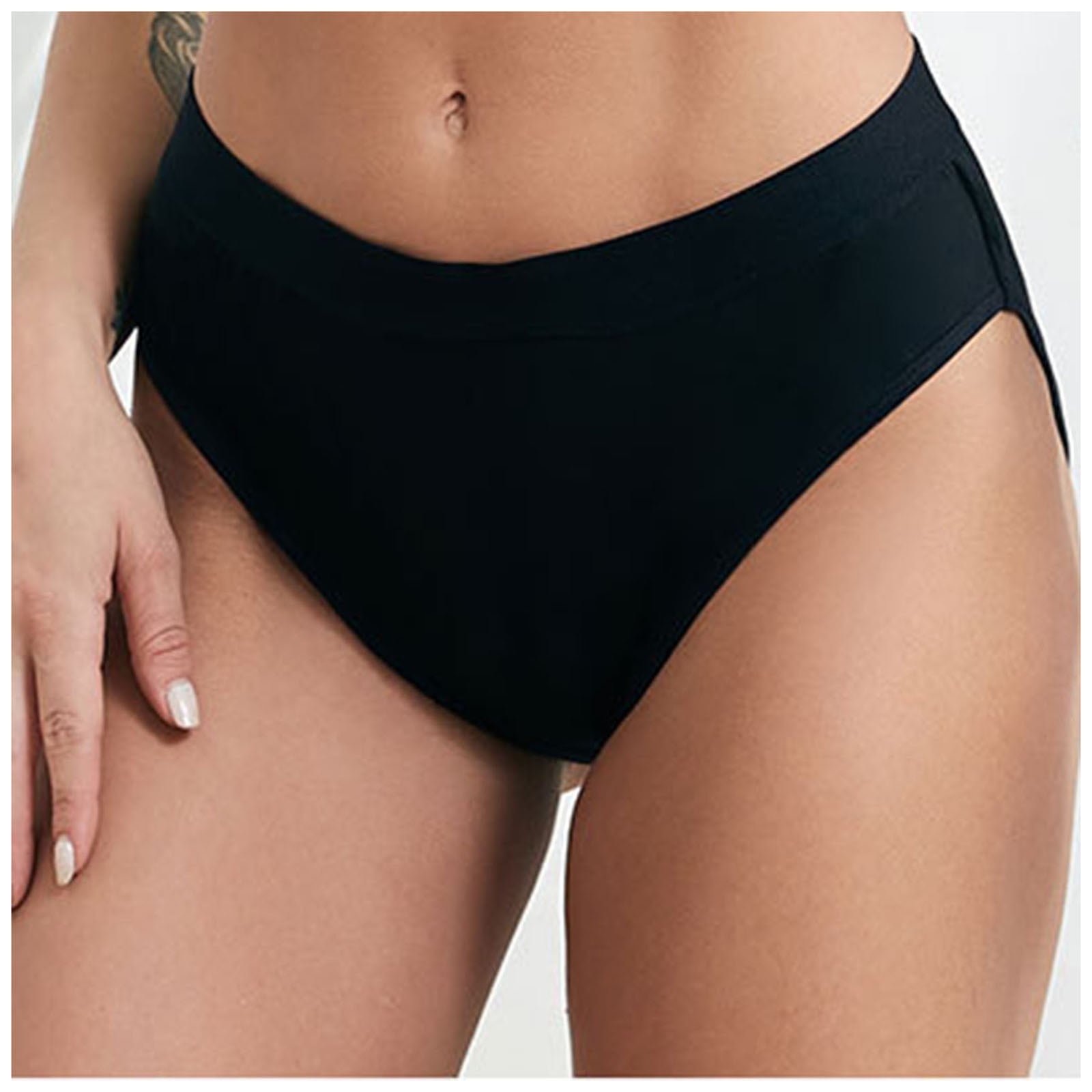 Black high waisted bikini bottoms size 18 sale