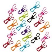 Baocc Hooks 20 Pack Assorted Chip Bag Clips Utility 2 Inch Coated Colorful Sealer for Sealing Food Paper Holder Clip for Laundry Hanging Kitchen Bags Multipurpose Clothes Pins