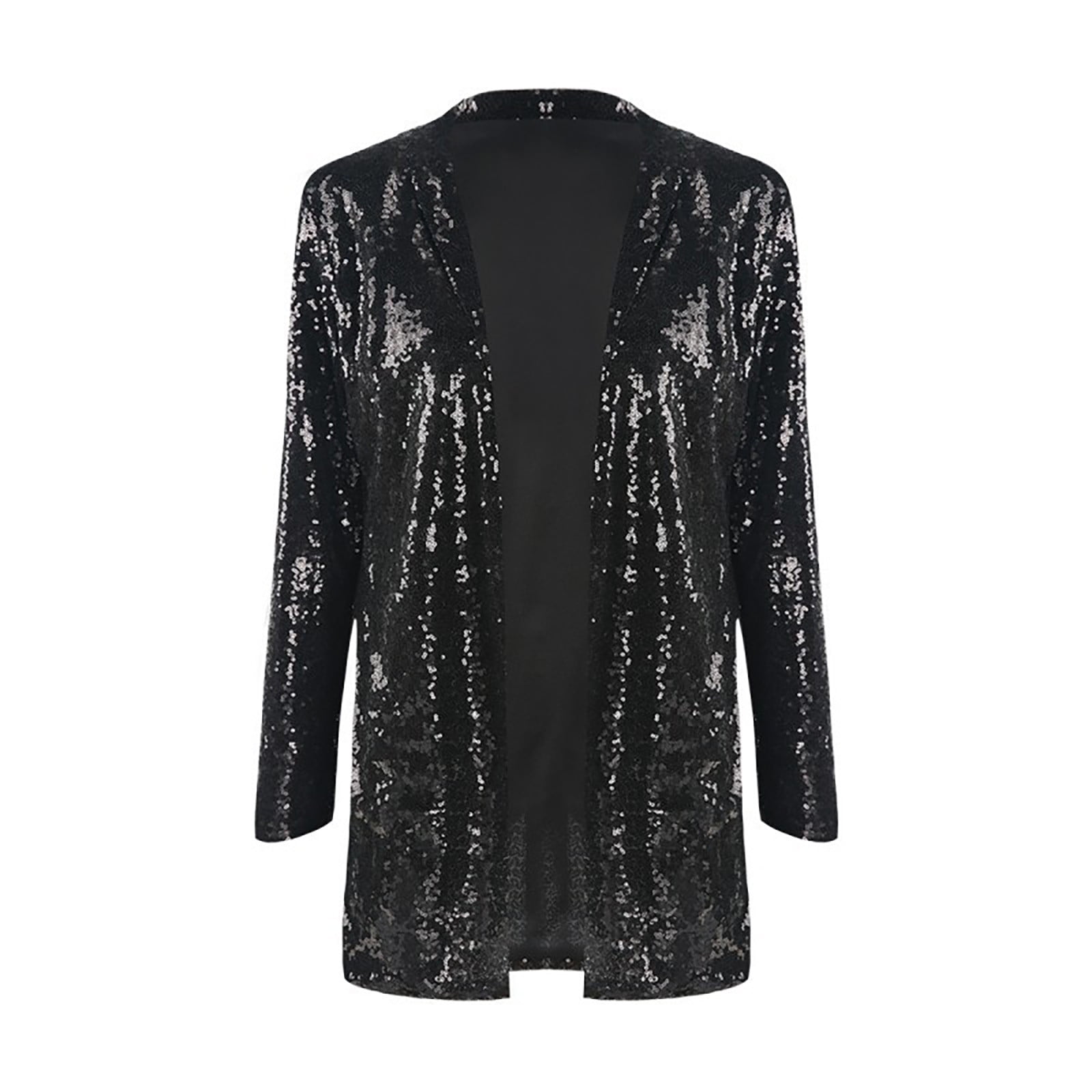 Baocc Jackets for Women Dress Gold Sequin Suit Jacket Nightclub Women's ...