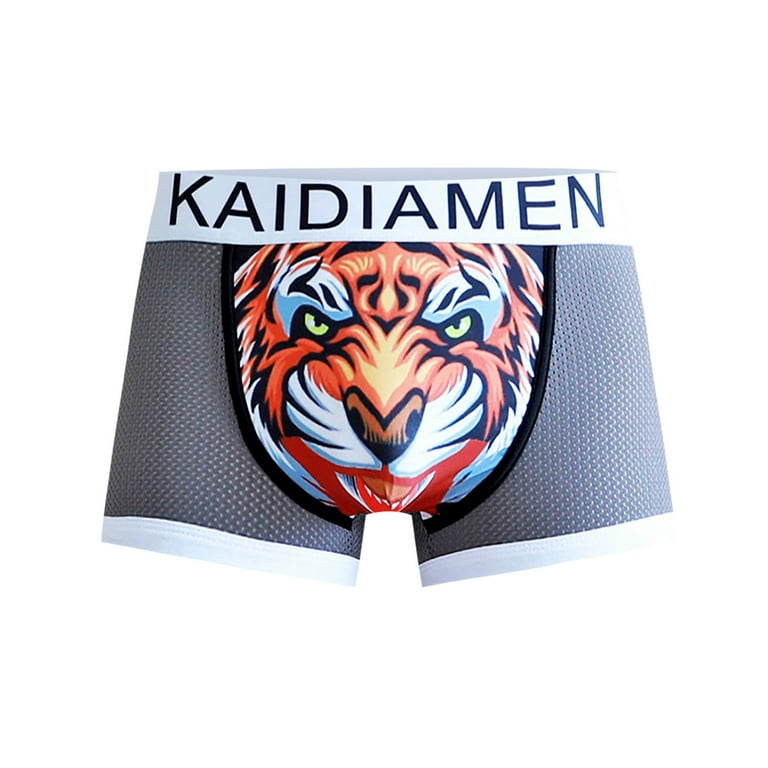 2022 Men Breathable Spandex Comfortable Sweat Absorption Fashion Casual  Sexy Tiger Printed Underwear - AliExpress