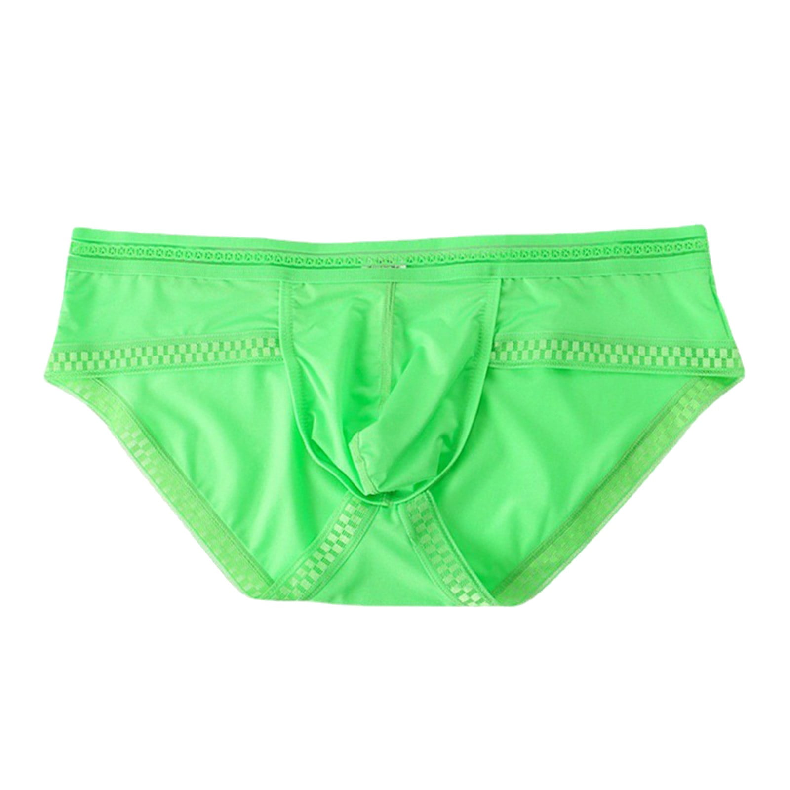 Baocc Mens Briefs Mens Underwear Translucent Briefs Mens Underwear Yellow  3XL 