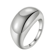 PAVOI 14K Gold Plated Rings Cubic Zirconia Love Ring | 4mm Stackable Rings for Women | Gold Rings for Women White Gold 5
