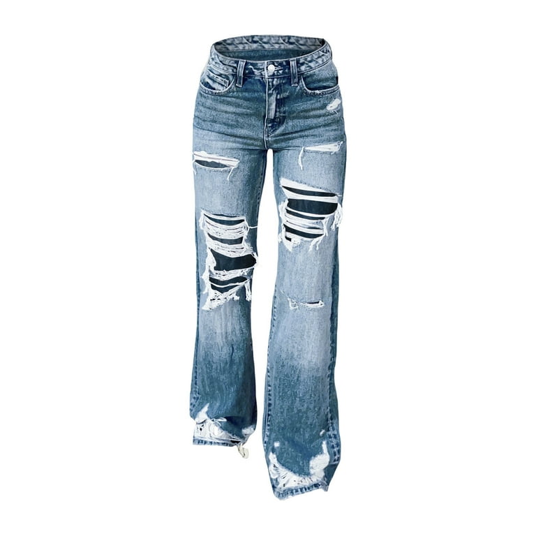 SPANX, Jeans, Spanx Distressed Torn Slimming Stretch Denim Skinny Control  Jeans Size M