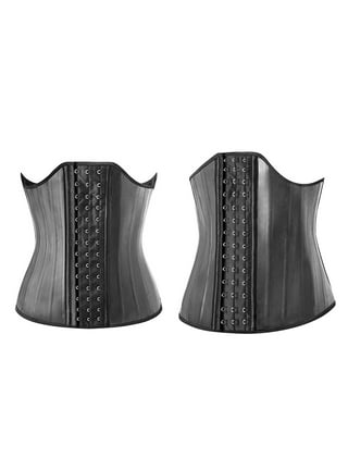 YIANNA Plus Size Waist Trainer for Women Underbust Latex Sport Girdle  Corsets Cincher Hourglass Body Shaper Black 5x-large