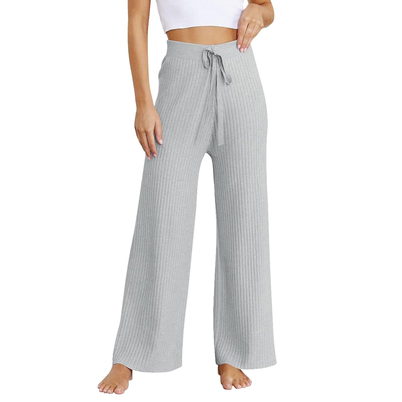 Korean Style Womens 9 Point Knitted Sweatpants Pure Wool Casual Sports  Linen Trousers Women With Small Legs From Blossommg, $41.57
