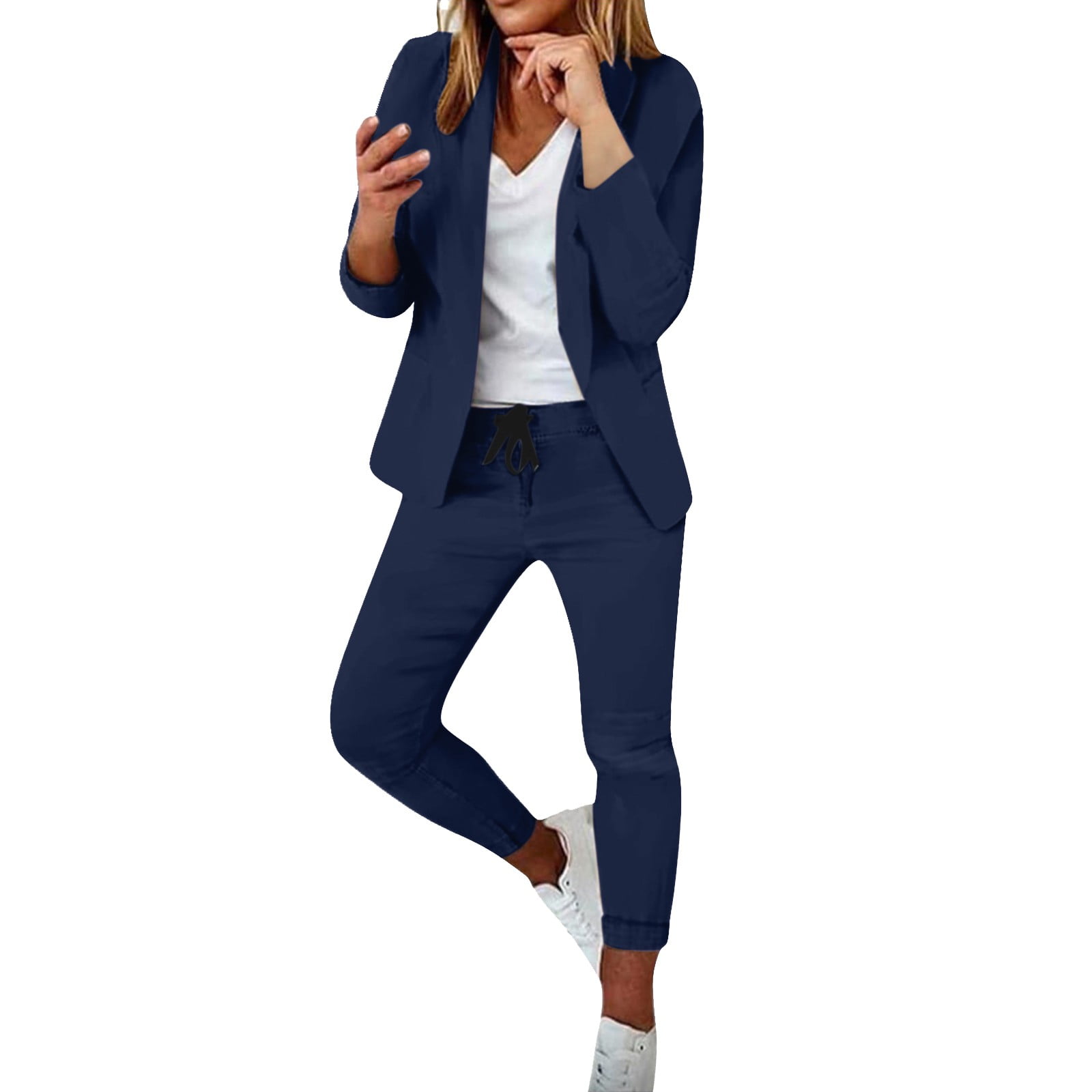 Navy blue suits for womens discount