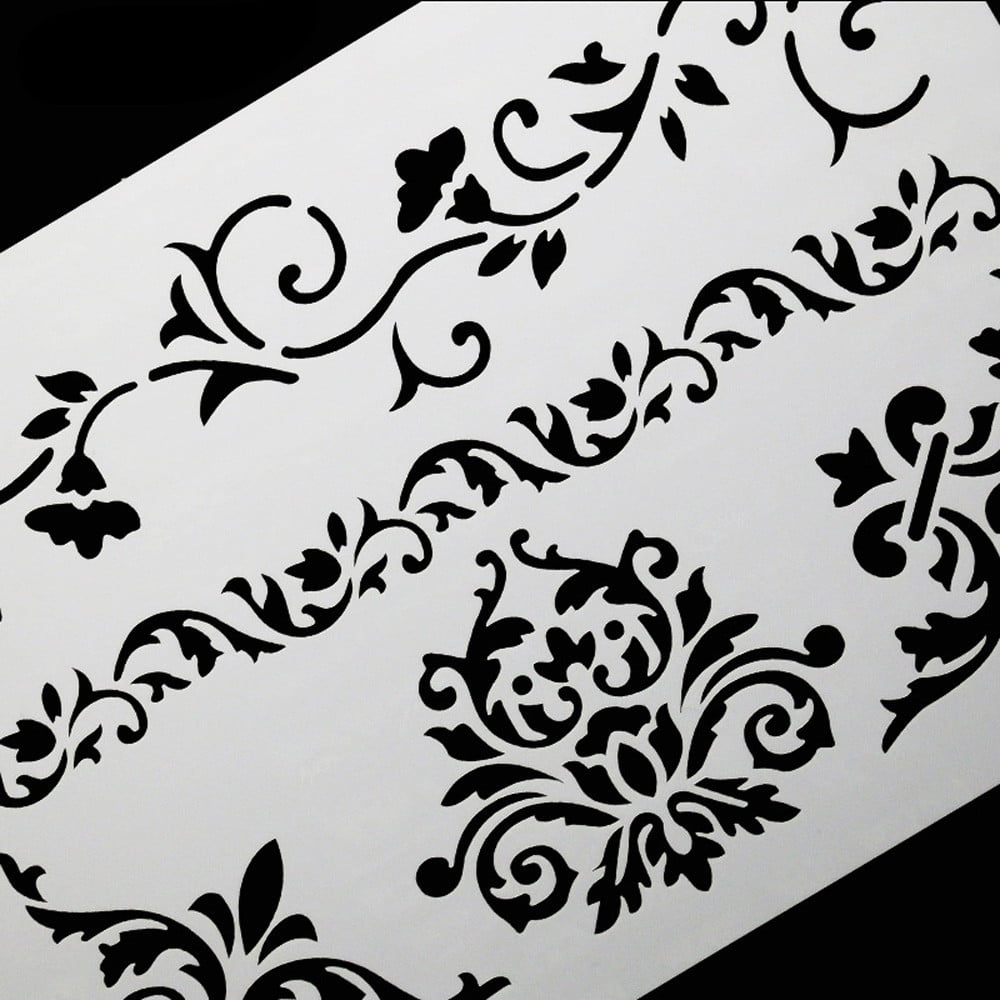 2pcs Floral reusable Geometric pattern stencils body face paint texture  airbrush