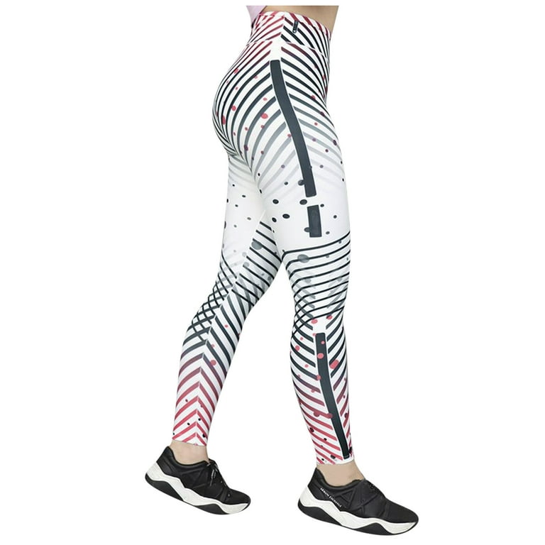 Baocc Yoga Pants with Pockets for Women High Waisted Leggings for Women -  Soft Opaque Slim Tummy Control Printed Pants for Running Cycling Yoga