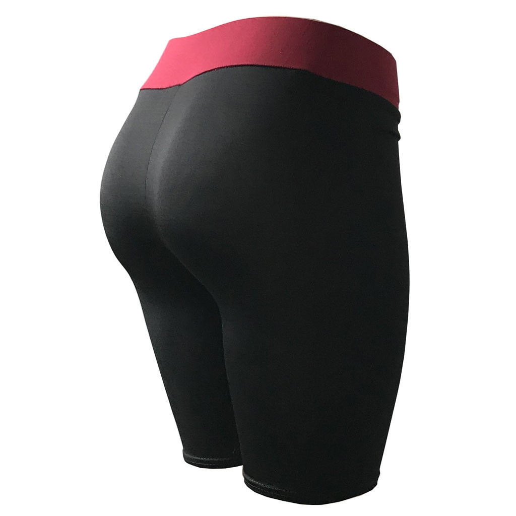 Baocc Yoga Pants Women, Women's Elasticity Sport Yoga Shorts Pants Quick  Drying Breath Cycling Running Shorts for Women Black L 