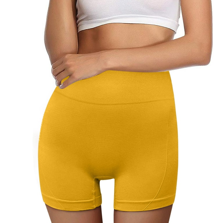 Baocc Yoga Pants Women Workout Shorts for Women Seamless Scrunch Short Gym  Yoga Running Sport Active Exercise Fitness Shorts Shorts for Women Yellow L  