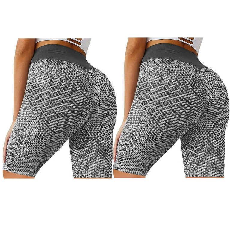 Baocc Yoga Shorts Fitness Yoga 2Pc Tight-Fitting Sports Women's Casual  Shorts Lifting Yoga Pants Shorts for Women Gray 
