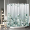 thumbnail image 1 of Baocicoo Eucalyptus Leaf Shower Curtain Sets Green Leaves Botanical Watercolor Plants Shower Curtains for Bathroom Waterproof Durable Polyester Neutral Shower Curtain with Hooks 72x72 Inches, 1 of 6