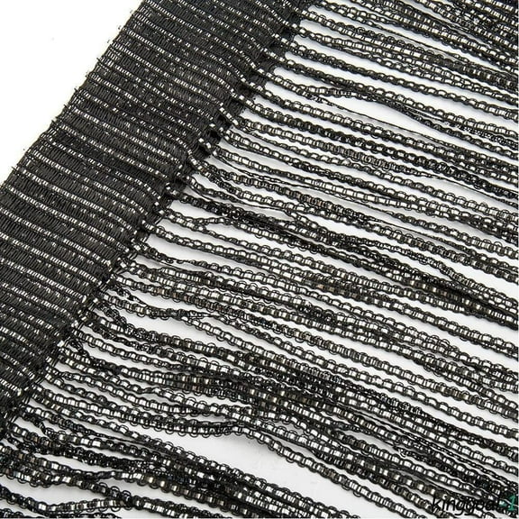 Baodeli String Curtains Beaded Door Curtain,Curtains Panel Divider Window Door Fly Screen for Door Wall and Window Decoration,200cm x 100 cm(200cm*100 cm,Black)
