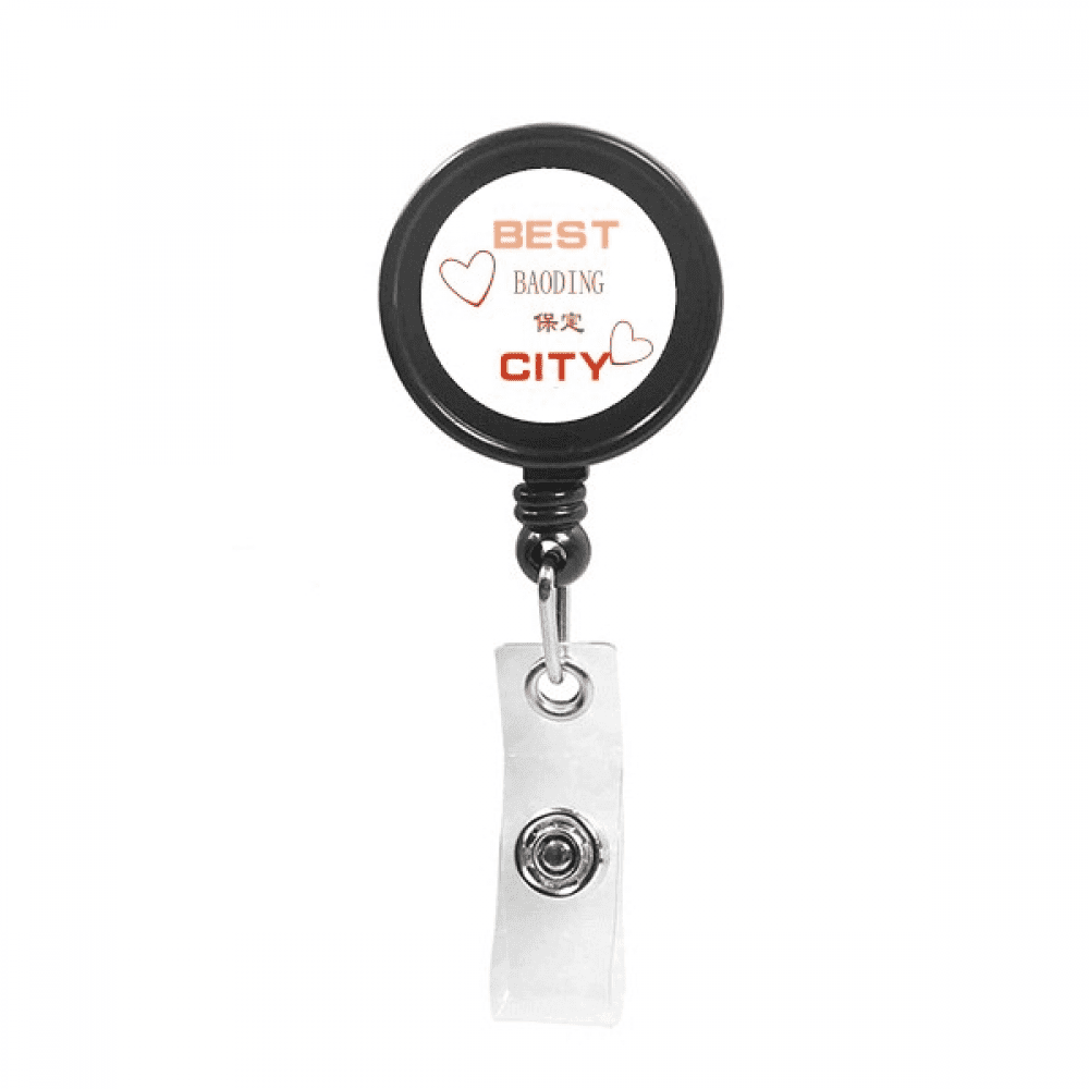 Baoding Sign China Art Deco  Fashion Retractable Keychain Badge Holder ID Badge