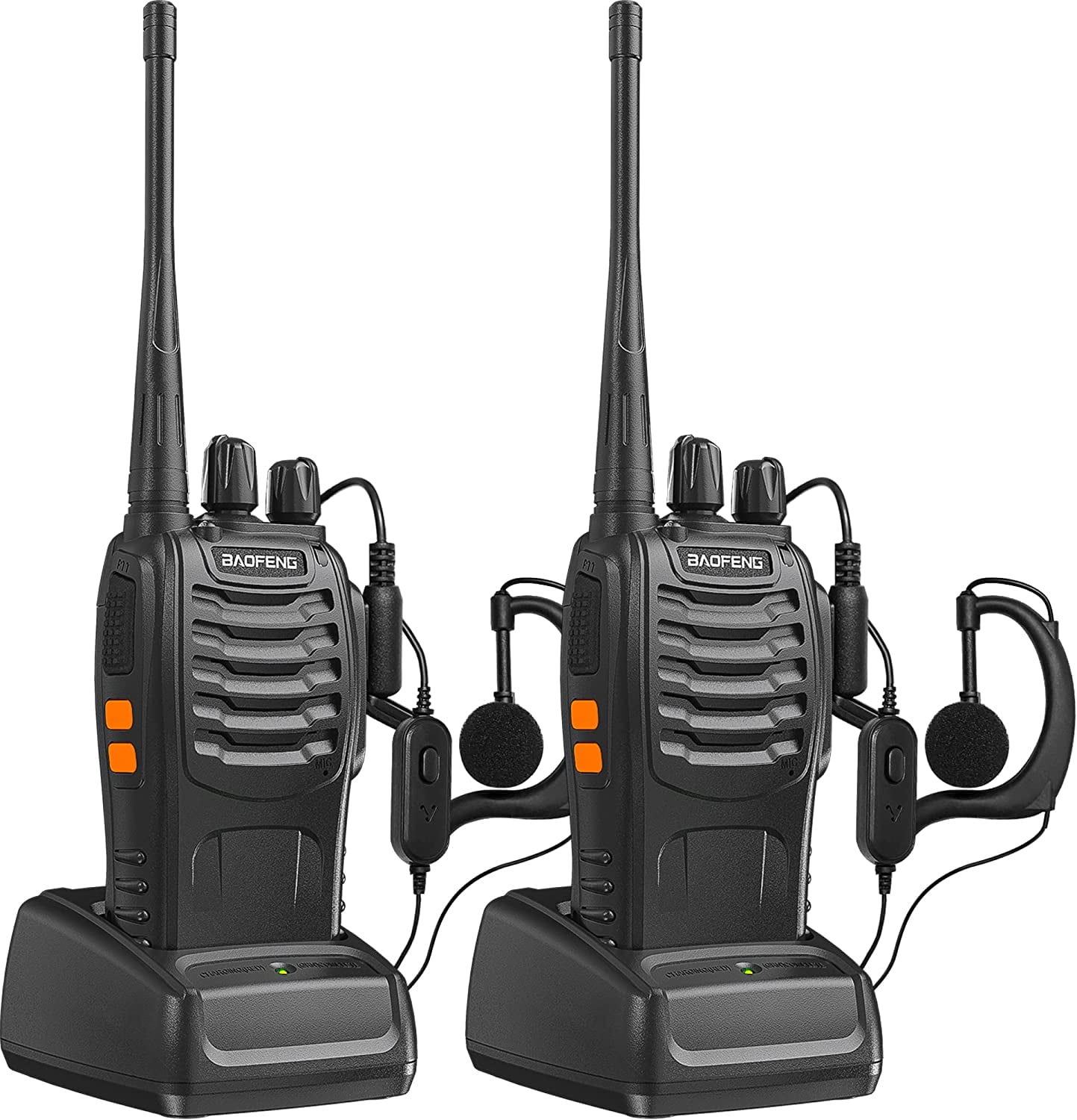 Baofeng BF-888S Two Way Radio 5W 400-470MHz Walkie Talkie Handheld Radios USB Programming Cable 2 pcs