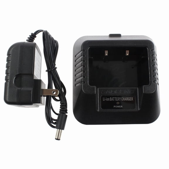 Baofeng Desktop Charger for UV-5R and BF-F8 Radios (BL-5 and BL-5L Batteries)