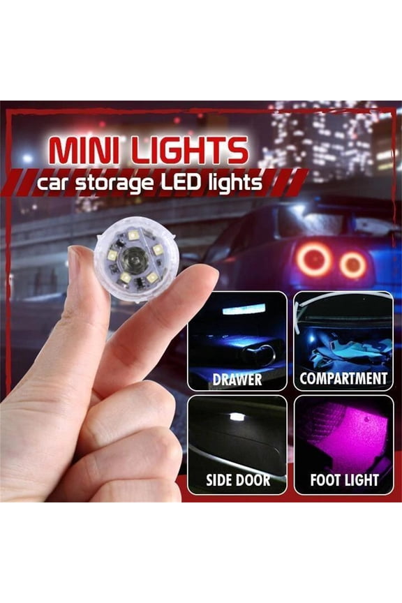 One-Button Portable Self-Adhesive Home Car LED Touch-Sensor Light 2pcs - White