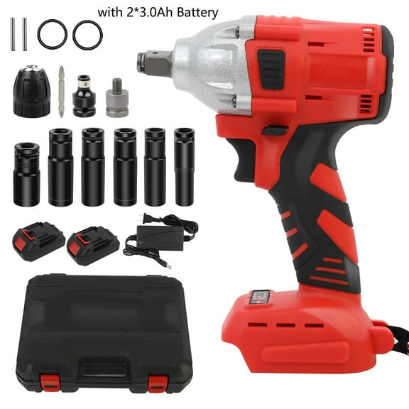 Baokaler 20V 1/2" Chunk Cordless Impact Wrench, Brushless Motor Impact Driver with2*3.0Ah Battery, Max Torque 740Ft-lbs, 2500 BPM Impact Wrench Set for Car Home Outdoor