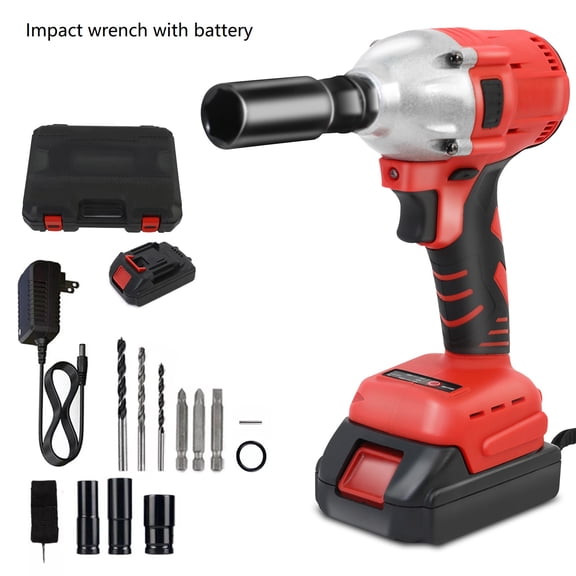 Baokaler 20V Cordless Impact Wrench, 740Ft-lbs High Torque Brushless Wrench Kit 2500 RPM, Battery Impact Driver with Fast Charger,3 Sockets, Hand Strap and Storage Box