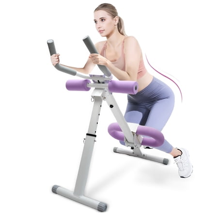 Baokaler Ab Machine, Adjustable Abdominal Trainers for Full Body Workout, Foldable Abdominal Exercise with Knee Protection, Purple