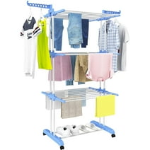 Portable Bamboo Clothes Drying Rack- Collapsible and Compact for Indoor ...