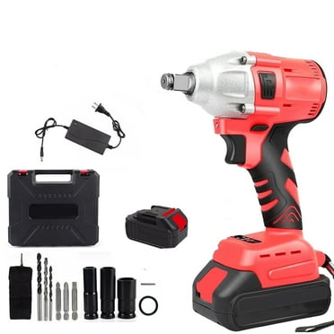 Baokaler Cordless Impact Wrench, Max Torque 350 Ft-lbs Impact Gun 1/2 inch, High Efficiency Brushless Motor with Fast Charger and Battery