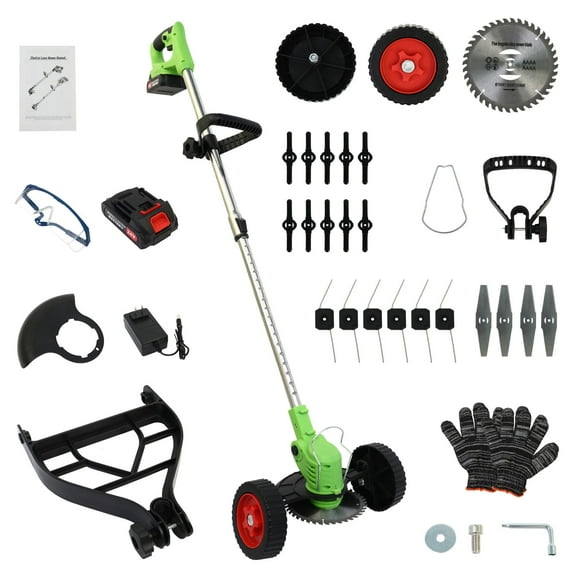 Baokaler Electric Weed Eater Cordless With Batteries, Cordless Weed Wacker, Lawn Mower Pruning Cutter Weed Wacker Garden Trimming Tool