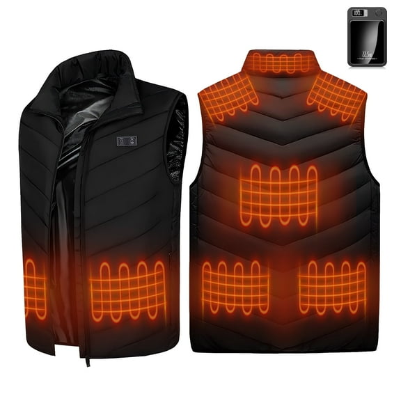 Baokaler Heated Vest with 5000mAh Battery Pack, Heating Vest for Women with 3-Level Temperature Control, Lightweight Rechargeable Warm Vest for Outdoor Activities in Winter, M, Black