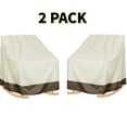 thumbnail image 1 of Baokaler Outdoor Furniture Covers, 600D Heavy Duty Waterproof Outdoor Chair Covers 2 Pack for Patio Garden, Beige&Mocha, 1 of 14