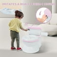 thumbnail image 1 of Real Feel Potty for Kids and Toddlers, Potty Training Toilet with Realistic Flushing Sounds, Potty Training Seat Toddler Potty Training Toilet， Pink, 1 of 9