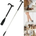 thumbnail image 1 of Baokaler Telescopic Metal Shoe Horn Long Handle, Adjustable Length Dressing Aid, Black, 14-34 inches, 1 of 8